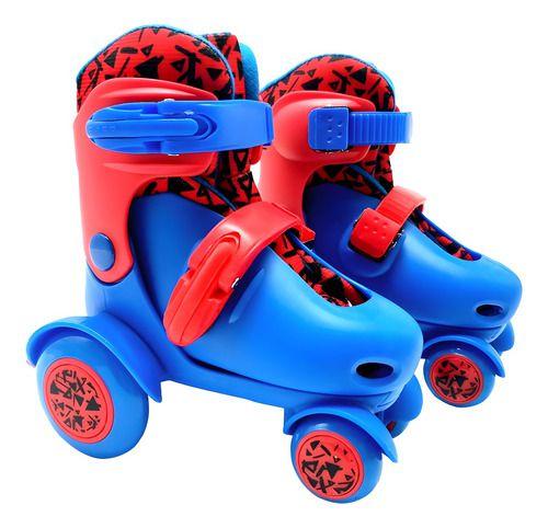 Imagem de Patins Quad Roller Azul Ajustável Infantil Freio 27 ao 30