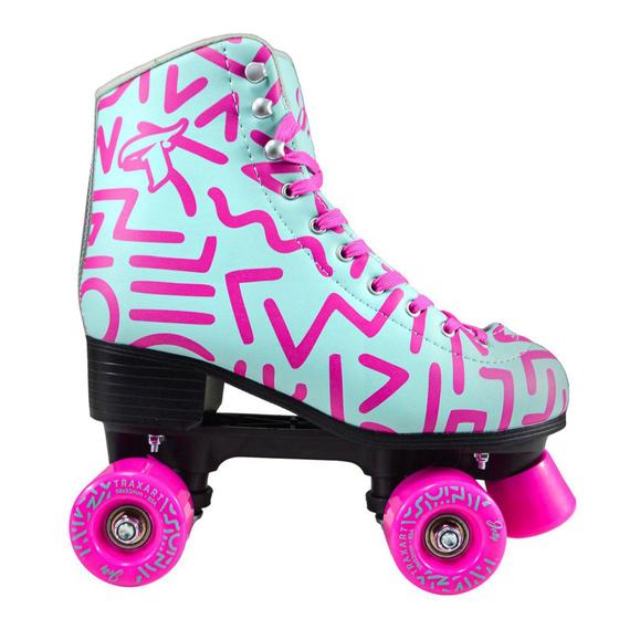 Imagem de Patins Quad Traxart Jolly Acqua e Rosa - 58mm x 32mm ABEC-7