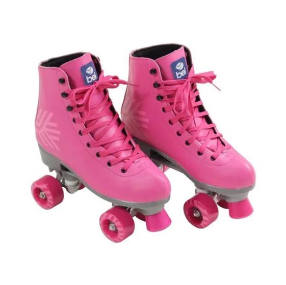 Imagem de Patins Quadro Rodas Quad Retrô 36 Rosa  756210 Bel 