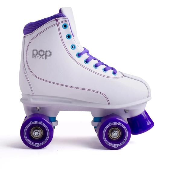 Imagem de Patins Quatro Rodas Feminino Quad Divoks Pop Star 58x32mm Retrô Abec 7