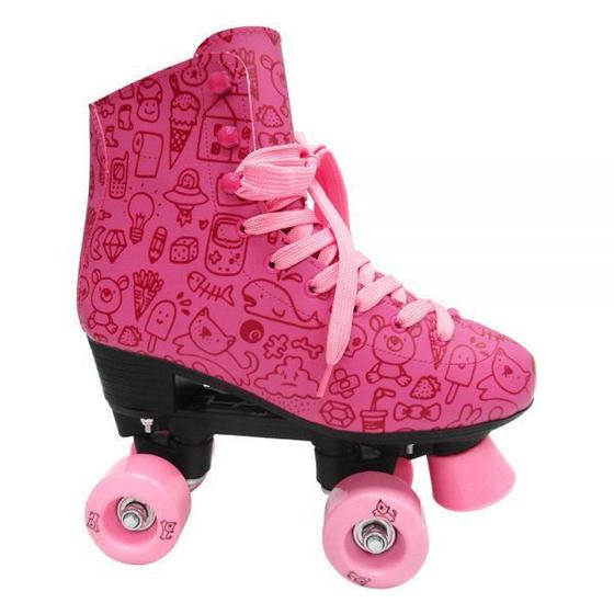 Imagem de Patins Roller Estilo New Rosa - DM Toys