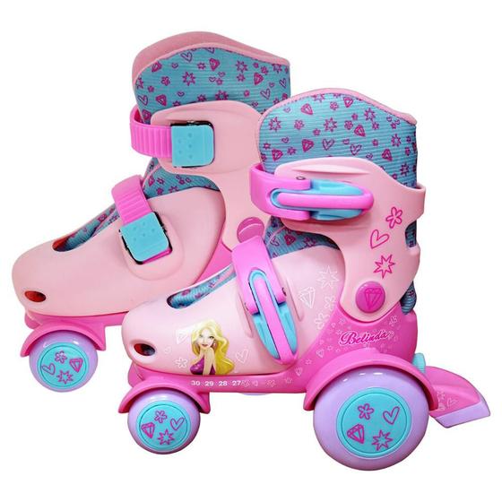Imagem de Patins Roller Infantil Ajustável Belinda 27-30 - Dm Toys 5874