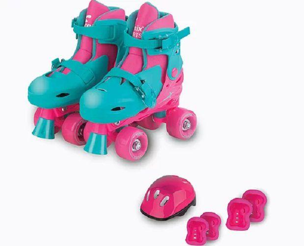 Patins Roller Infantil Ajustável Com Kit Proteção Fenix Menor preço em Patins Roller Infantil Ajustável Com Kit Proteção Fenix
