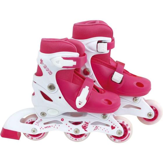 Imagem de Patins Roller Infantil Rosa Tamanho P (30-33)