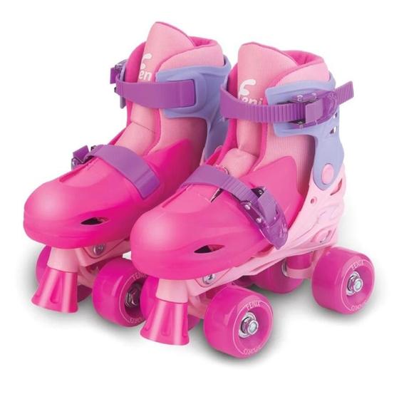 Imagem de Patins Roller Kit Rosa 34-37 - Fenix PK-01R