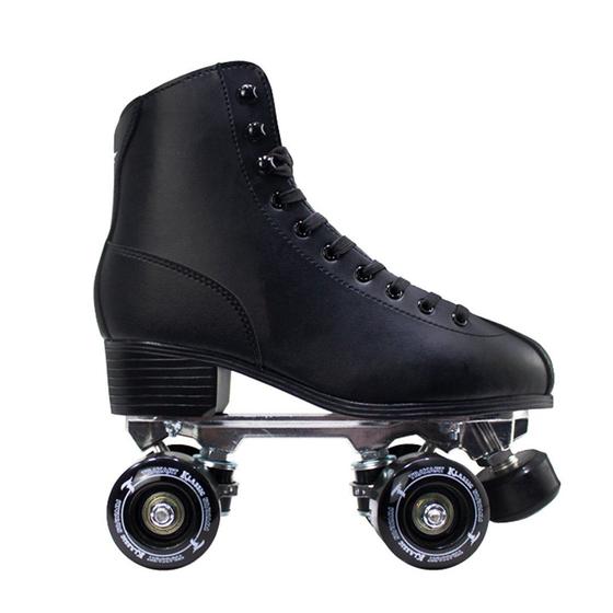 Imagem de Patins Tradicional Quad Traxart Klassic Preto 4 Rodas ABEC-5