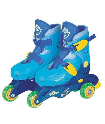 Imagem de Patins tri-line azul com acessorios 26 a 29