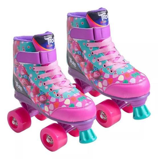 Imagem de Patins Trolls Candy Quad Roller Infantil 27/28 Ao 35/36