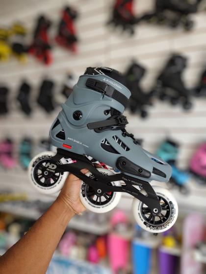 Patins Urbano Hd-inline Evolution Pro Cinza 3 Rodas 110mm Menor preço em Patins Urbano Hd-inline Evolution Pro Cinza 3 Rodas 110mm