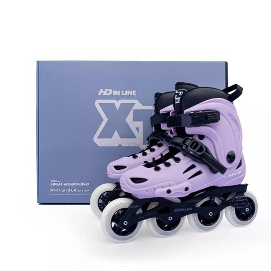 Imagem de Patins Urbano HD Inline XT Lilas Rodas 80mm Abec-9