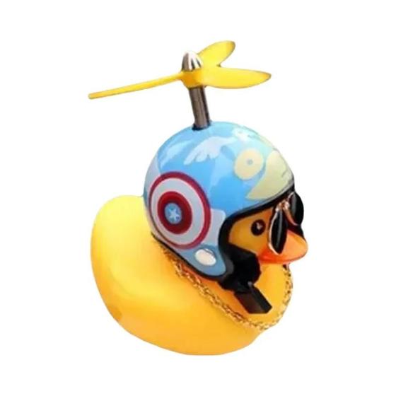 Imagem de Pato Amarelo Pequeno Capacete De Bicicleta Ornamento Ciclismo Parafuso De Ar Ducky Motor Equitação