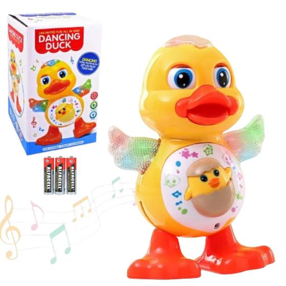 Imagem de Pato Dançante Brinquedo Musical Dança Anda Mexe Luz E Som