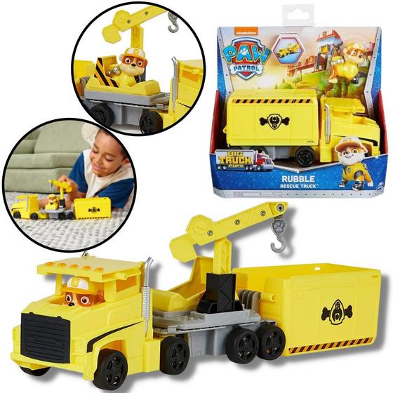 Patrulha Canina Big Truck Pup Boneco Rubble e Caminhão Sunny - Spin ...