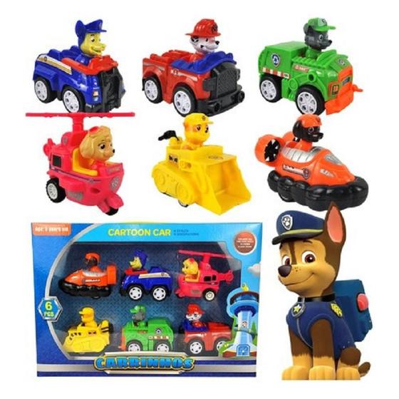 Patrulha Canina Kit 6 Carros E Personagens Fricção Coleção Imagem de Patrulha Canina Kit 6 Carros E Personagens Fricção Coleção