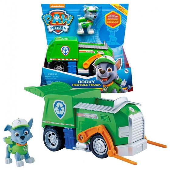 Patrulha Canina Rocky - Figura e Veiculo Caminhao Reciclagem - SUNNY ...