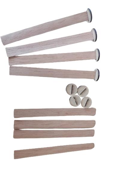 Imagem de pavio de madeira com sustentador de madeira 20 unidades