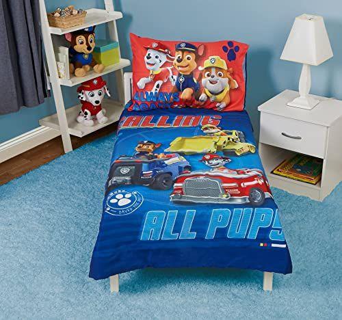 Imagem de Paw Patrol Paw Patrol Patrulha chamando todos os filhotes 4 peças conjunto de cama infantil