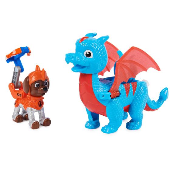 Imagem de Paw Patrol, Rescue Knights Zuma e Dragon Ruby Action Figures Set, Brinquedos Infantis para Idades 3 ou mais