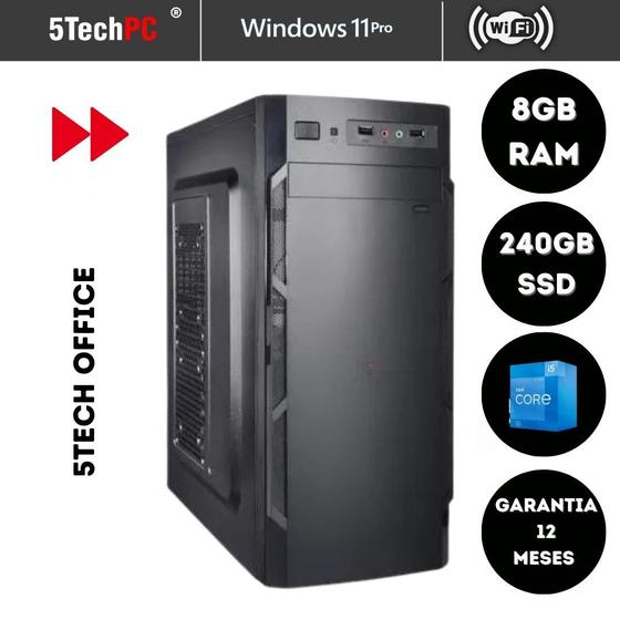 Imagem de PC 5tech Office i5 34708Gb SSD 240, Windows 11, Wifi