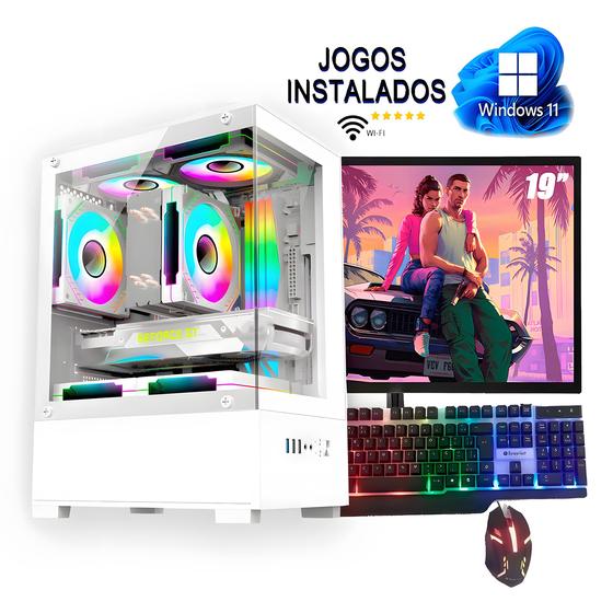 Imagem de Pc Aquario Cpu Gamer Core I5 3.8ghz 16gb Ssd Fonte 500wts RX550 4GB Monitor 20