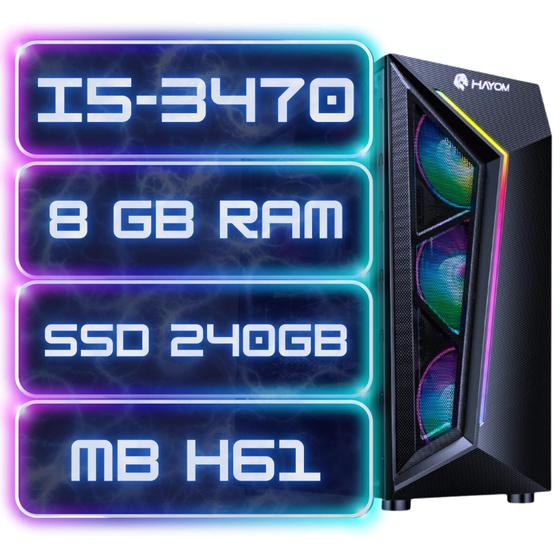 Imagem de Pc Computador Completo Intel I5 + 8gb Ram + Ssd 240gb