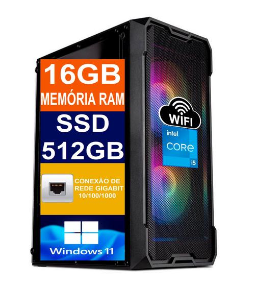 Imagem de PC Computador CPU I5 10400 / SSD 512GB M2 NVME / 16GB Memória Ram DDR4 - Windows 11
