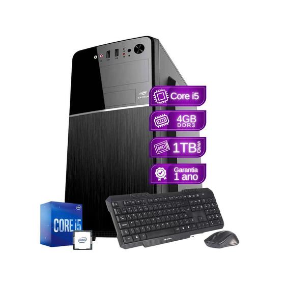 Imagem de PC Computador CPU Intel Core i5 4GB Memória ram SSD 1TB  - PC Master 