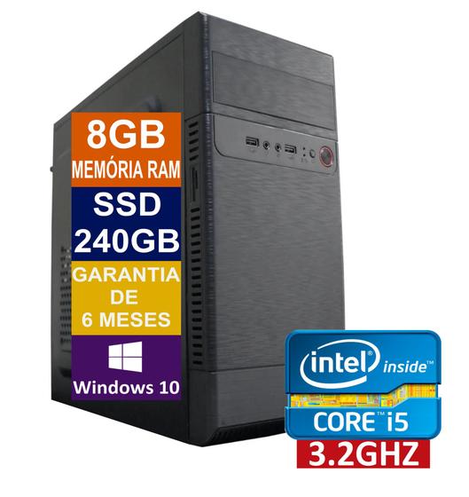 Pc Computador Cpu Intel Core I5 / 8gb Memória Ram / Ssd 240gb Menor preço em Pc Computador Cpu Intel Core I5 / 8gb Memória Ram / Ssd 240gb