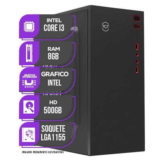 Imagem de PC Computador CPU Mancer, Intel Core i3, 8GB De Memória Ram, HD 500GB