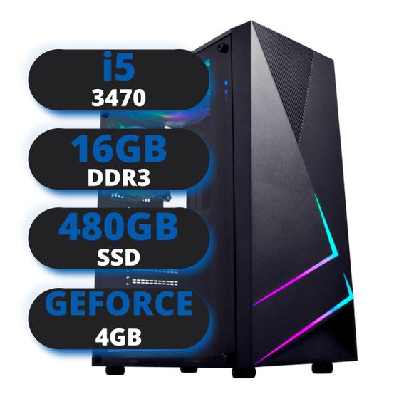 Pc Computador Gamer Intel I5 16GB, SSD 480Gb, VGA Geforce 4GB Menor preço em Pc Computador Gamer Intel I5 16GB, SSD 480Gb, VGA Geforce 4GB
