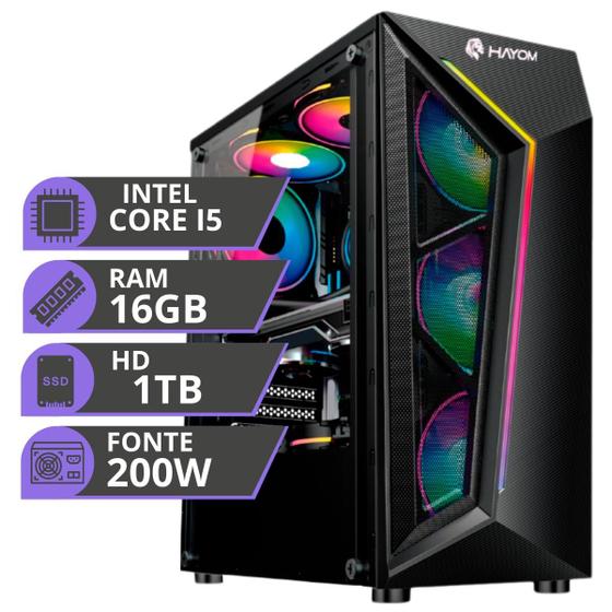 Pc Computador Gamer Processador Intel Core i5 3.10GHz HD 1TB Memória RAM 16gb Fonte 200W Windows 10 Menor preço em Pc Computador Gamer Processador Intel Core i5 3.10GHz HD 1TB Memória RAM 16gb Fonte 200W Windows 10