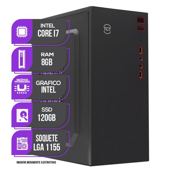 Imagem de PC Computador Mancer, Intel Core i7, 8GB DE RAM, SSD 120GB