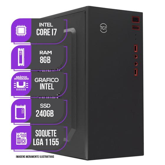 Imagem de PC Computador Mancer, Intel Core i7, 8GB DE RAM, SSD 240GB
