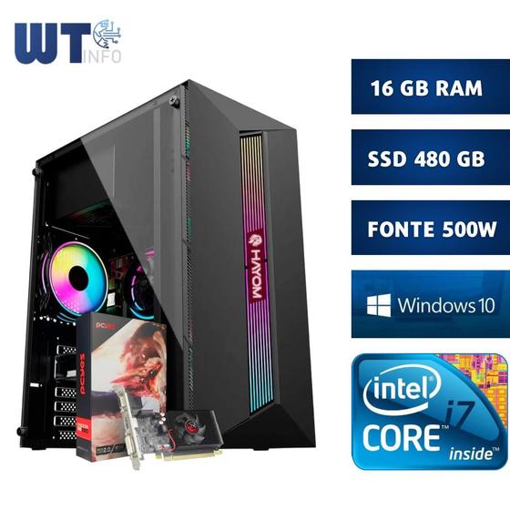 Imagem de Pc Cpu GAMER I7 4790 + Placa B85 1150 + 16 gb + Ssd 480 + Fonte 500W + RX 580 8 GB + WI-FI E BLUETOOTH