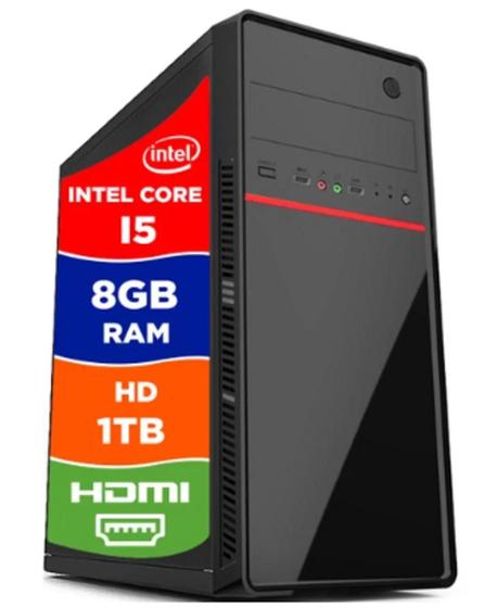 Imagem de Pc Desktop Computador CPU Intel Core i5 8GB HD 1TB Hdmi Windows 10 Desktop Pc - Socram Info