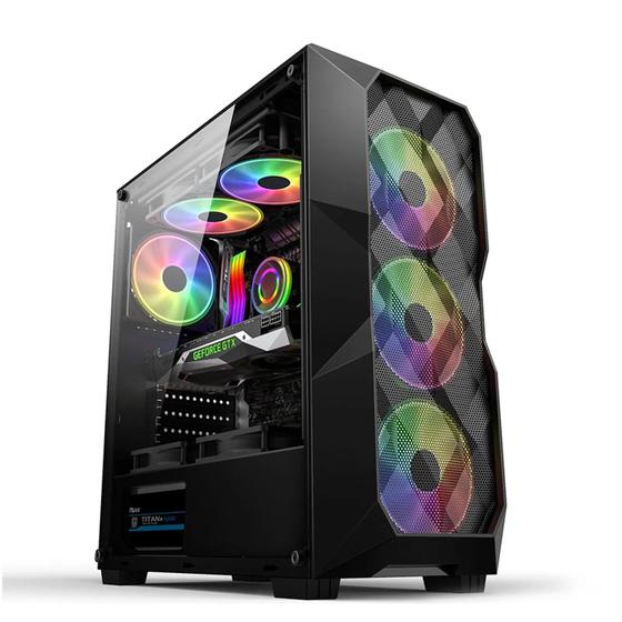 Imagem de PC Gamer Alligator Shop AMD Ryzen 5 5500, Geforce RTX 4060 Ti 8GB, Memória 16GB DDR4, SSD 480GB