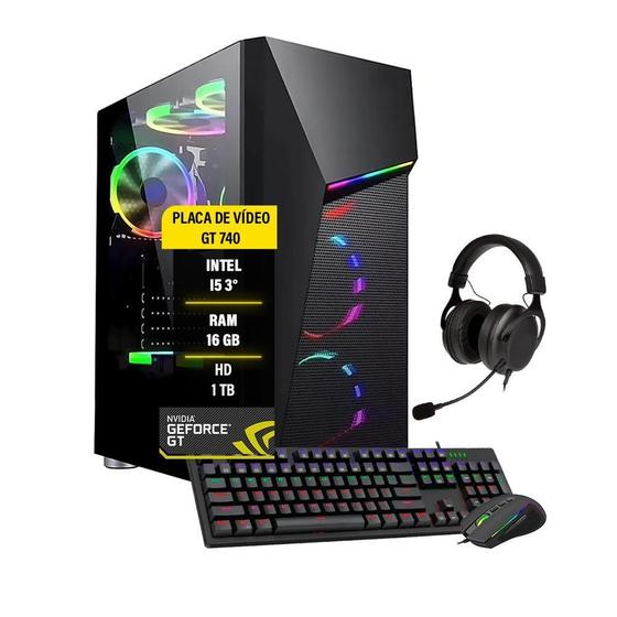 Imagem de Pc Gamer Chrono I5 3470 Memória 16Gb Ddr3 Hd1Tb Gt740