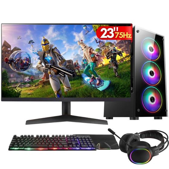 PC Gamer Completo 2Eletro Player, Intel Core i7, 16GB RAM, Placa de vídeo Geforce 4GB, SSD 512GB, Fonte 500W, Monitor 23" Full HD 75Hz PG2E-LED1010PL Menor preço em PC Gamer Completo 2Eletro Player, Intel Core i7, 16GB RAM, Placa de vídeo Geforce 4GB, SSD 512GB, Fonte 500W, Monitor 23" Full HD 75Hz PG2E-LED1010PL