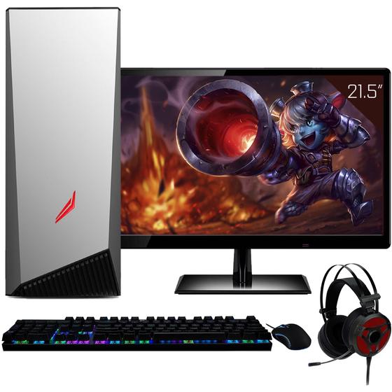 Imagem de PC Gamer Completo EasyPC FullHD Intel Core i5 (GeForce GTX 1050Ti 4GB) 8GB HD 500GB Monitor 21.5" Full HD 2ms