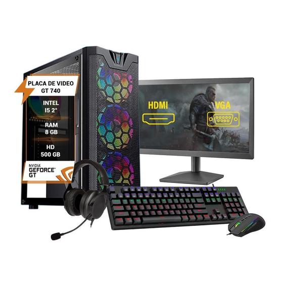 Imagem de Pc Gamer Completo I5 2 Gt 740 Memória Ram 8Gb Hd 500Gb