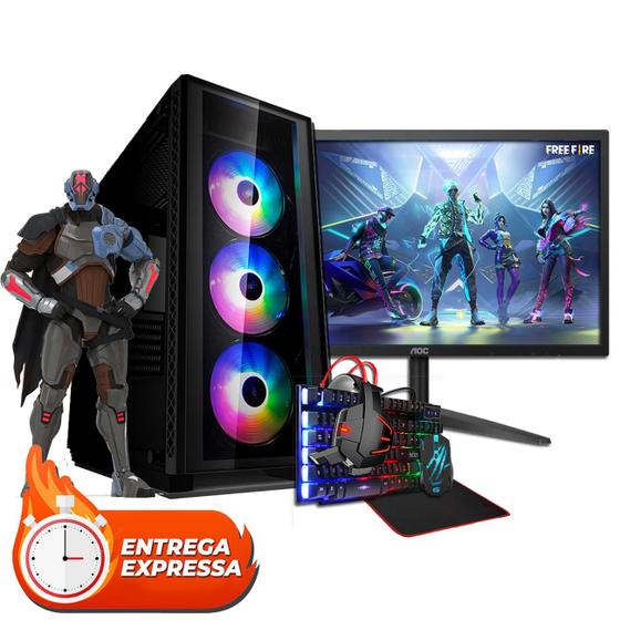 Pc Gamer Completo I5 8gb SSD 480 Monitor + Kit Gamer Full Hd Menor preço em Pc Gamer Completo I5 8gb SSD 480 Monitor + Kit Gamer Full Hd