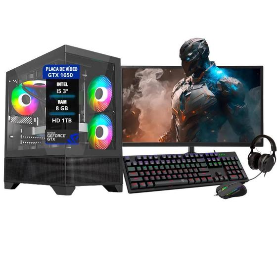 Imagem de Pc Gamer Completo Maximus I5 Gtx 1650 8Gb Hd 1Tb Ssd 120Gb