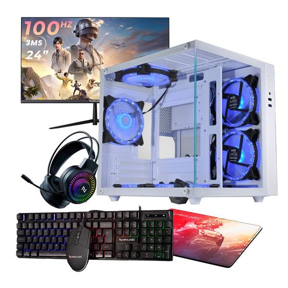 Pc gamer completo ryzen 5 5600gt, 16gb 3200mhz (radeon vega 7), ssd 480gb, 500w 80 plus, monitor 24" 100hz - nli87592 - NEOLOGIC Imagem de Pc gamer completo ryzen 5 5600gt, 16gb 3200mhz (radeon vega 7), ssd 480gb, 500w 80 plus, monitor 24" 100hz - nli87592