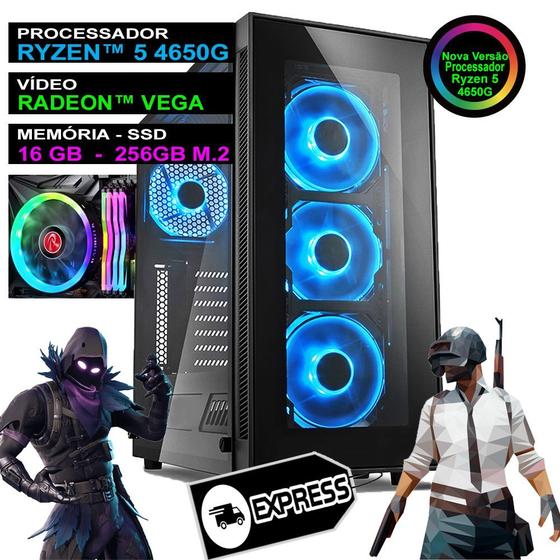Imagem de Pc Gamer Computador Completo Ryzen 5 16gb Ddr4 Ssd Nfe Wifi
