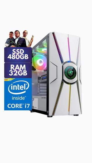 Pc Gamer Computador Intel Core I7, 32gb Ram + Ssd 480gb Menor preço em Pc Gamer Computador Intel Core I7, 32gb Ram + Ssd 480gb