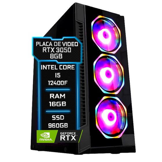 PC Gamer Spectrum, Intel Core i5-12400F, GeForce RTX 3060 12GB, 16GB DDR4, SSD 480GB, Fonte 500W 80 Plus | Brasil