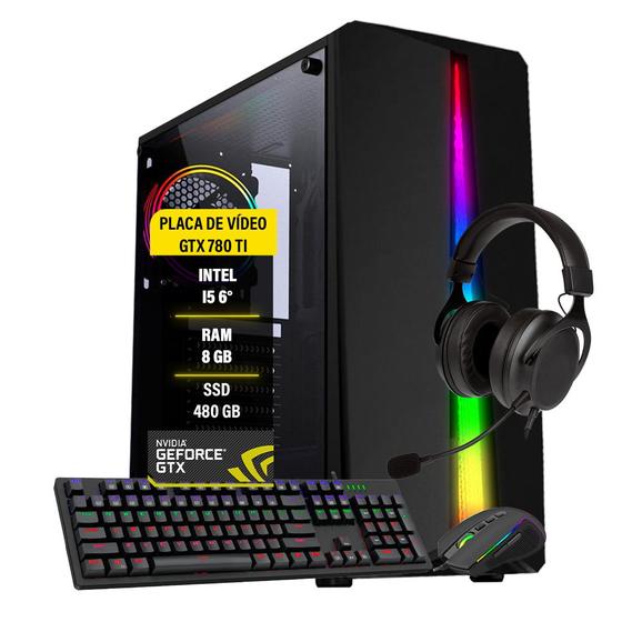 Imagem de Pc Gamer i5 6º GTX TI 780 SSD 480GB Memória 8GB DDR4