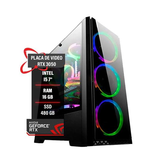 Imagem de Pc Gamer I5 7 16GB RAM DDR4 RTX 3050 8GB SSD 480GB HD 1TB