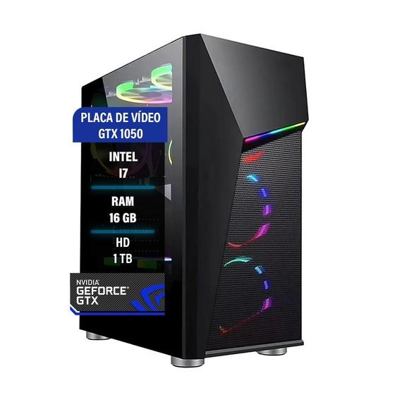 Imagem de Pc Gamer I7 16Gb Ddr3 Gtx 1650 Hd 1Tb Ssd 240Gb