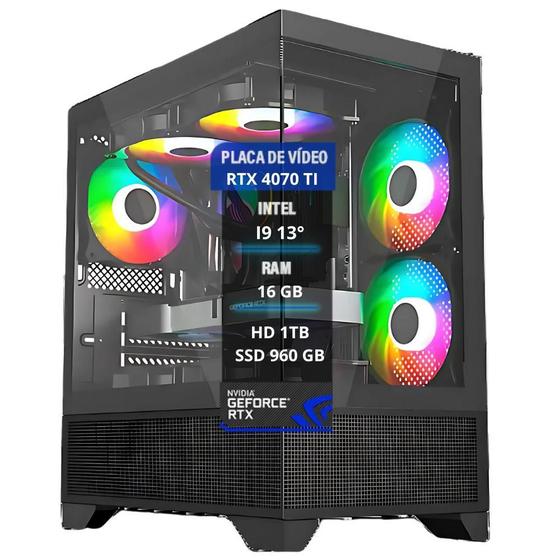 Imagem de Pc Gamer I9 13 16Gb Ram Rtx 4070 Ti 8Gb Hd 1Tb Ssd 960Gb